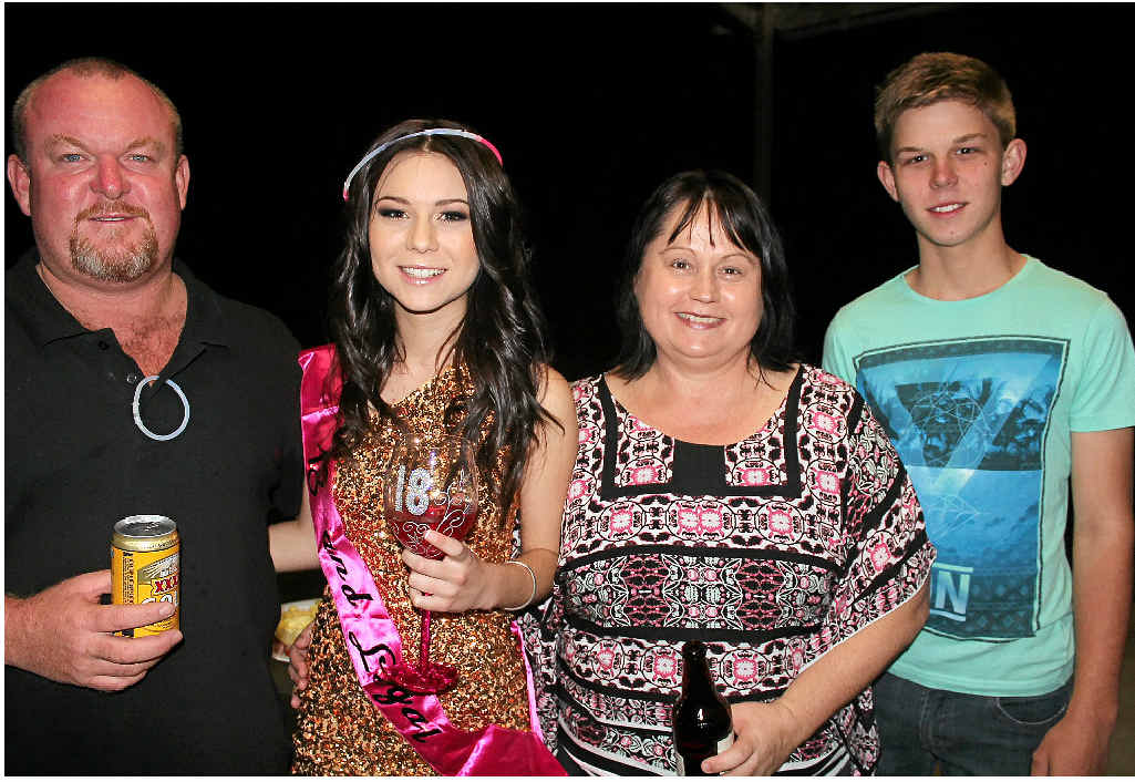 FAMILY TIES: Caitlyn Shadbolt with father Ian, mother Helen and brother Jake. FAMILY TIES: Caitlyn Shadbolt with father Ian, mother Helen and brother Jake.
